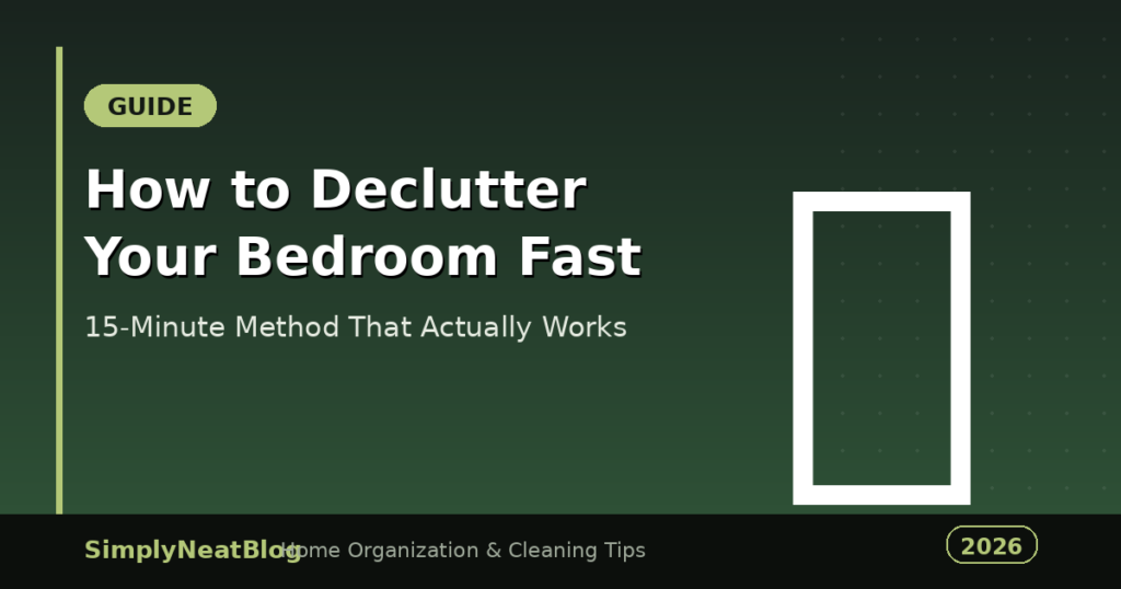 How to declutter your bedroom fast 15 minute method